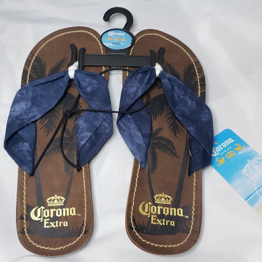 NEW Corona Extra Size MD (8-9) Sandals Flip Flops